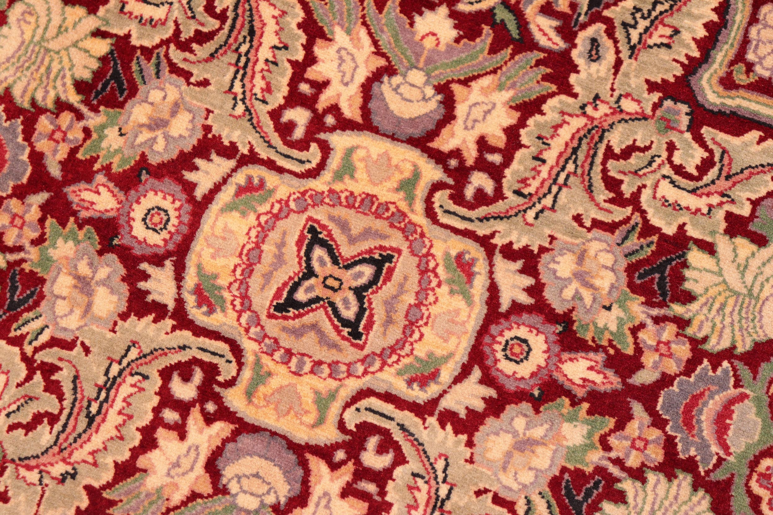 handmade Transitional Doop Red Gold Hand Knotted RECTANGLE 100% WOOL area rug 6x9
