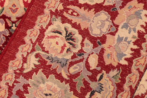 handmade Transitional Doop Red Gold Hand Knotted RECTANGLE 100% WOOL area rug 6x9