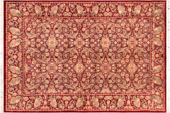 handmade Transitional Doop Red Gold Hand Knotted RECTANGLE 100% WOOL area rug 6x9