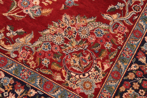 handmade Traditional Sarook Red Blue Hand Knotted RECTANGLE 100% WOOL area rug 6x9