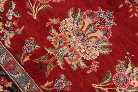 handmade Traditional Sarook Red Blue Hand Knotted RECTANGLE 100% WOOL area rug 6x9