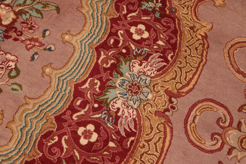 handmade Traditional Eurpien Red Lt. Brown Hand Knotted RECTANGLE 100% WOOL area rug 6x9