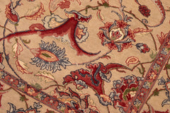handmade Traditional Hamadan Taupe Red Hand Knotted RECTANGLE 100% WOOL area rug 6x9