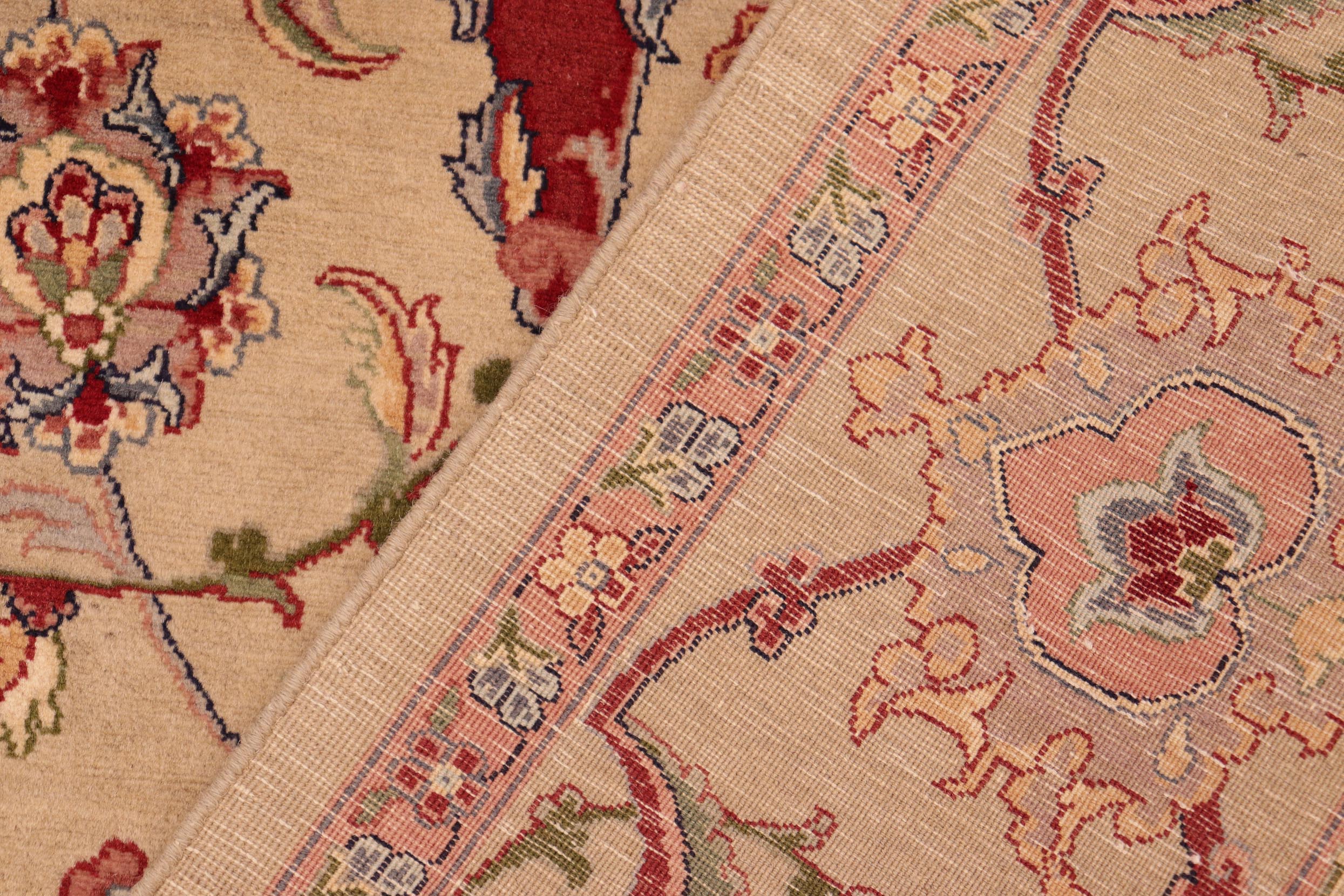 handmade Traditional Hamadan Taupe Red Hand Knotted RECTANGLE 100% WOOL area rug 6x9