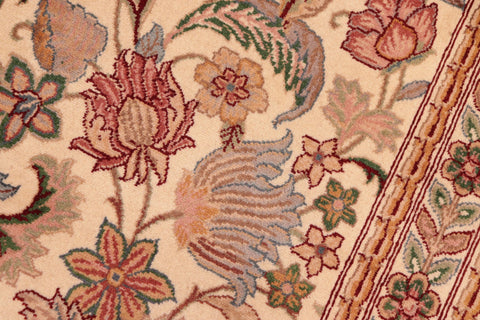 handmade Transitional Gulberg Ivory Pink Hand Knotted RECTANGLE 100% WOOL area rug 6x9