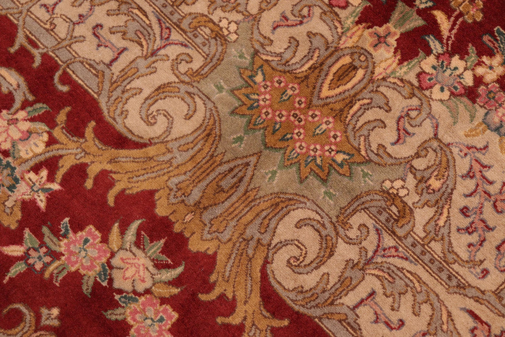 handmade Traditional Abusson Rust Taupe Hand Knotted RECTANGLE 100% WOOL area rug 6x10