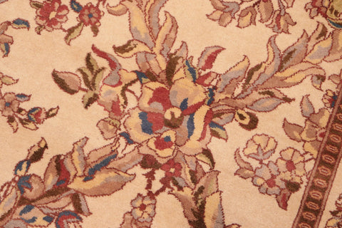 handmade Transitional Basan Ivory Pink Hand Knotted RECTANGLE 100% WOOL area rug 6x9