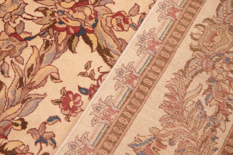 handmade Transitional Basan Ivory Pink Hand Knotted RECTANGLE 100% WOOL area rug 6x9