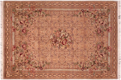 handmade Traditional Rasmi Romal Taupe Gold Hand Knotted RECTANGLE 100% WOOL area rug 6x10