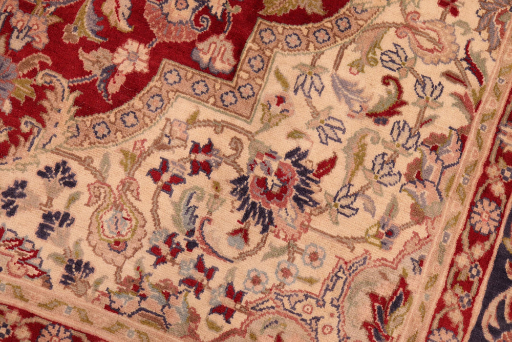 handmade Traditional Hussani Red Blue Hand Knotted RECTANGLE 100% WOOL area rug 6x9
