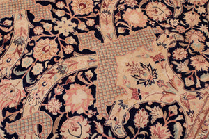 handmade Traditional Agra #2 Blue Lt. Green Hand Knotted RECTANGLE 100% WOOL area rug 6x9