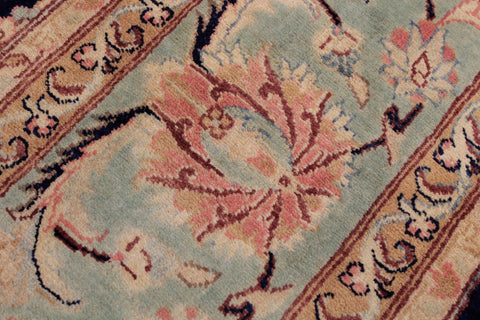 handmade Traditional Agra #2 Blue Lt. Green Hand Knotted RECTANGLE 100% WOOL area rug 6x9