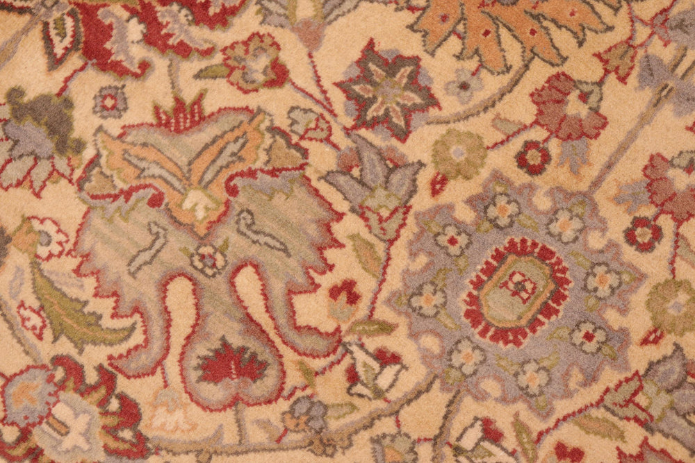 handmade Transitional Tabriz Beige Taupe Hand Knotted RECTANGLE 100% WOOL area rug 6x9
