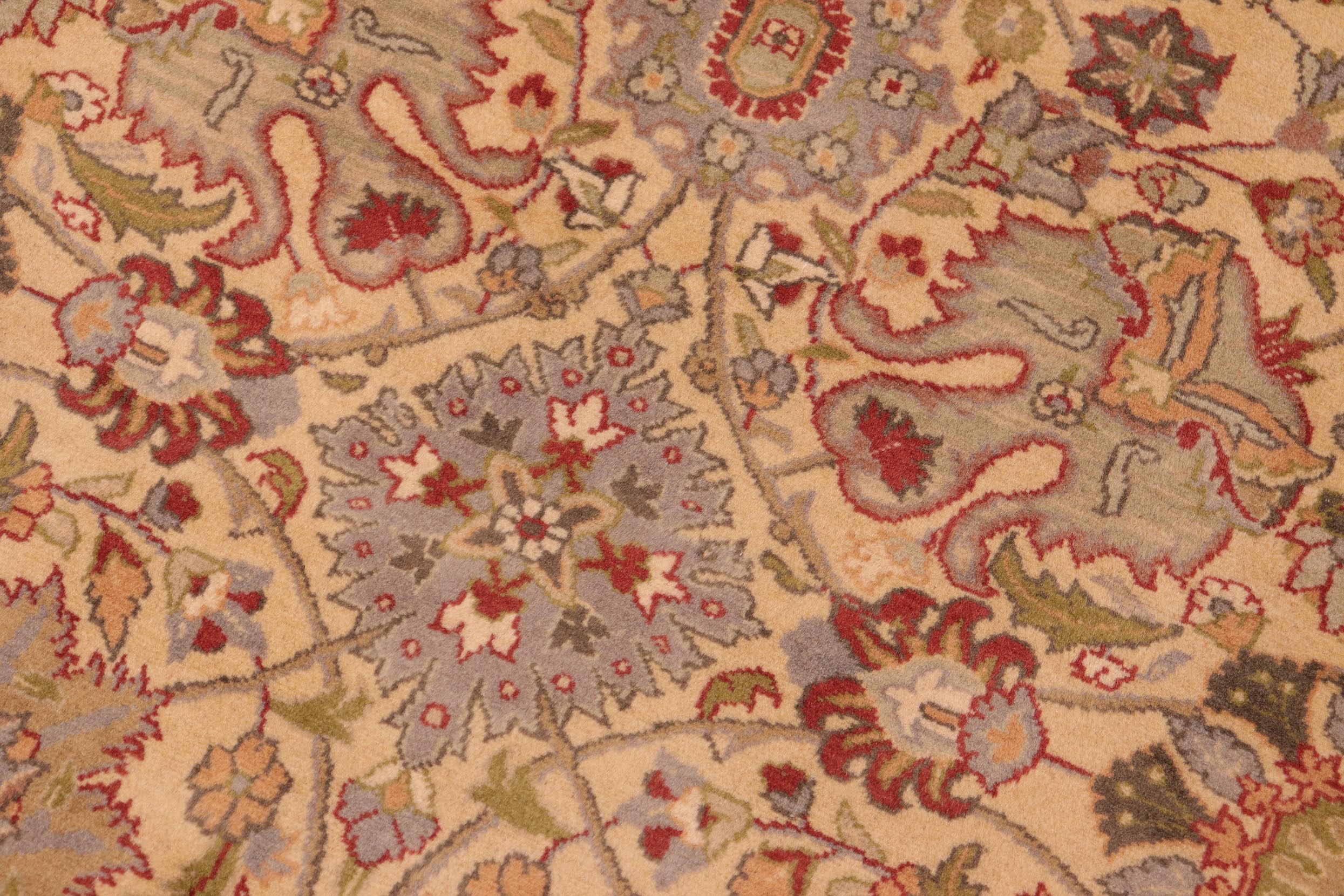 handmade Transitional Tabriz Beige Taupe Hand Knotted RECTANGLE 100% WOOL area rug 6x9