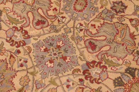 handmade Transitional Tabriz Beige Taupe Hand Knotted RECTANGLE 100% WOOL area rug 6x9