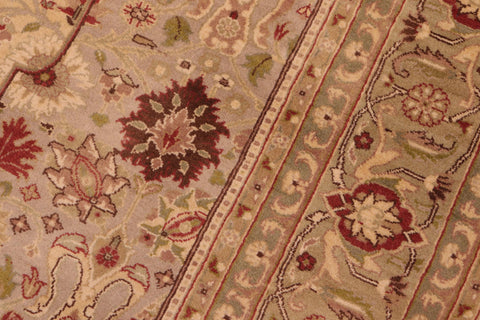 handmade Traditional Tabriz Beige Green Hand Knotted RECTANGLE 100% WOOL area rug 6x9