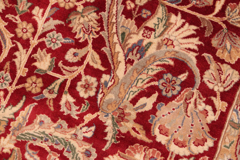 handmade Traditional Aness Red Beige Hand Knotted RECTANGLE 100% WOOL area rug 6x9