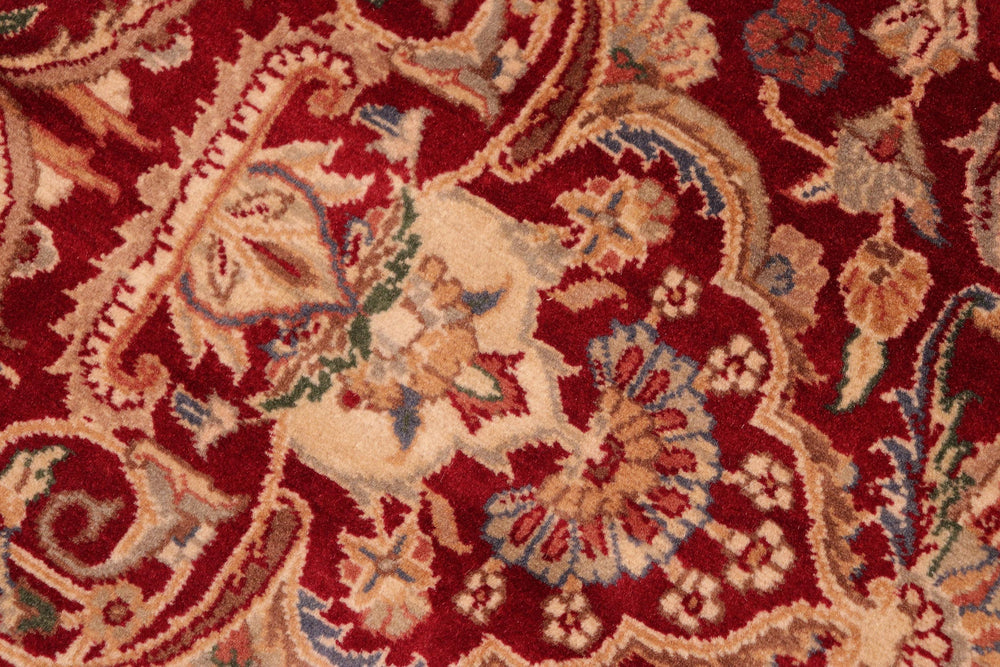 handmade Traditional Aness Red Beige Hand Knotted RECTANGLE 100% WOOL area rug 6x9
