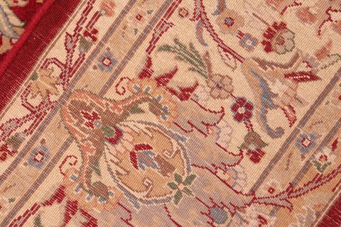 handmade Traditional Aness Red Beige Hand Knotted RECTANGLE 100% WOOL area rug 6x9