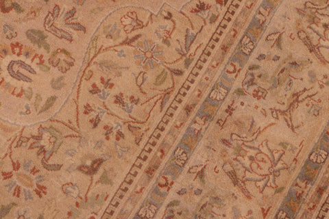 handmade Traditional Sparow Taupe Gold Hand Knotted RECTANGLE 100% WOOL area rug 6x9