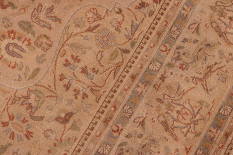 handmade Traditional Sparow Taupe Gold Hand Knotted RECTANGLE 100% WOOL area rug 6x9