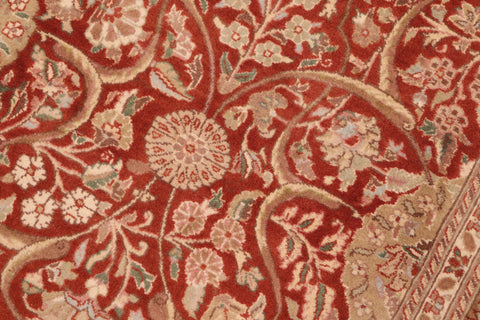 handmade Traditional Lahore Rust Beige Hand Knotted RECTANGLE 100% WOOL area rug 6x9