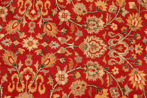 handmade Transitional Lahore Red Beige Hand Knotted RECTANGLE 100% WOOL area rug 6x9