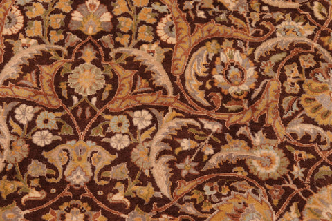 handmade Transitional Regular Brown Taupe Hand Knotted RECTANGLE 100% WOOL area rug 6x9