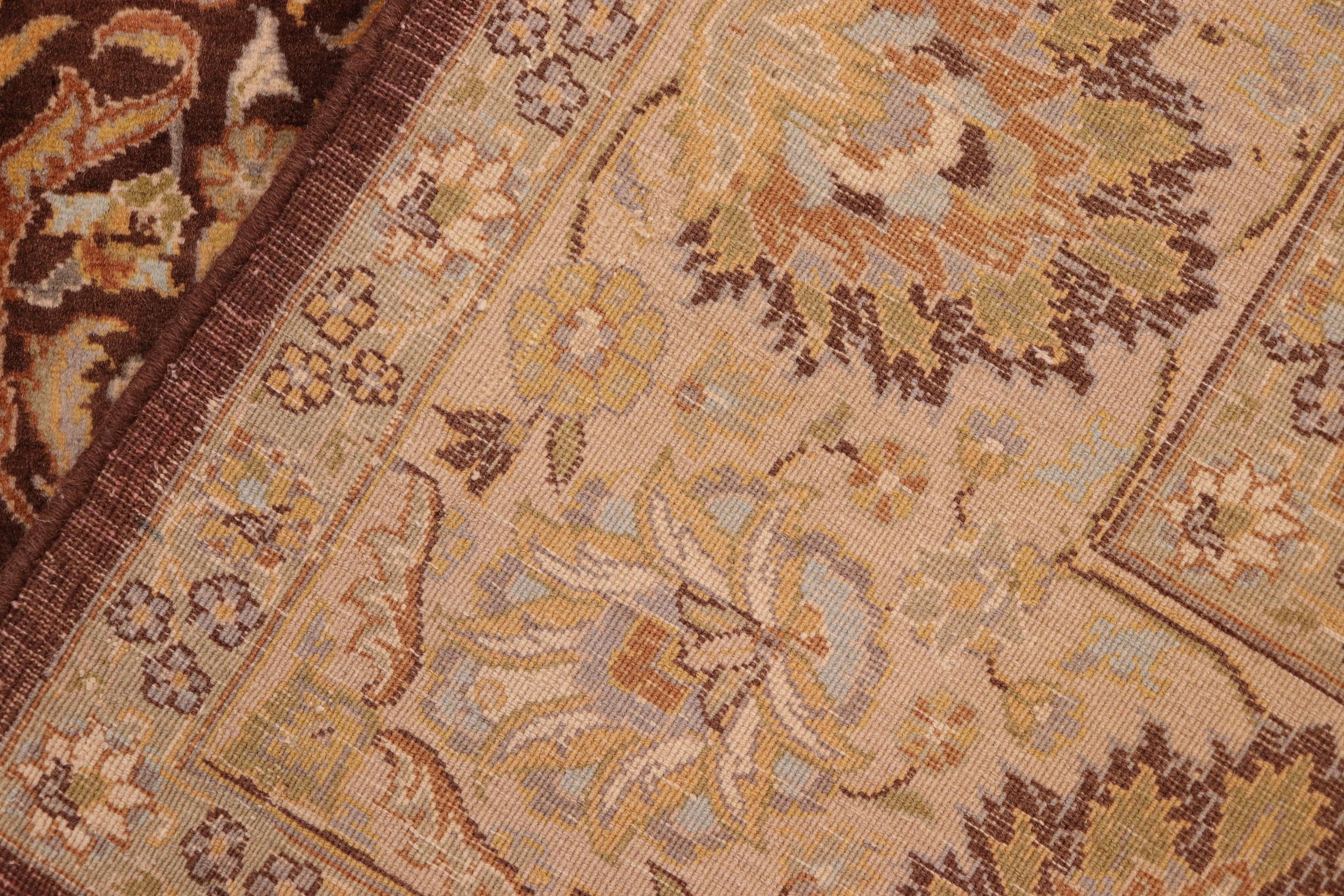 handmade Transitional Regular Brown Taupe Hand Knotted RECTANGLE 100% WOOL area rug 6x9