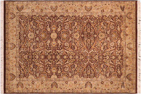 Pak-Persian Kizzy Brown/Taupe Wool Rug - 5'11'' x 9'0''