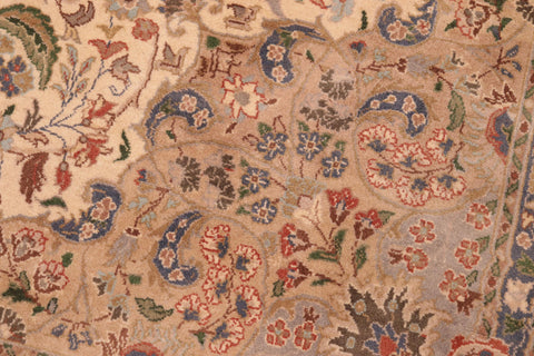 handmade Traditional Ghulasha If Beige Green Hand Knotted RECTANGLE 100% WOOL area rug 6x9