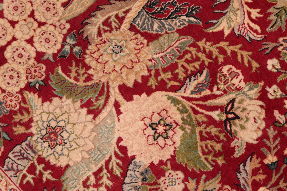 handmade Traditional Nagi Red Beige Hand Knotted RECTANGLE 100% WOOL area rug 6x9