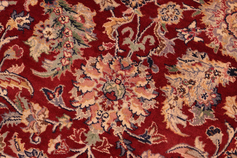 handmade Traditional Agra Red Blue Hand Knotted RECTANGLE 100% WOOL area rug 6x9