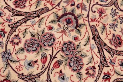 handmade Transitional Tabriz Beige Pink Hand Knotted RECTANGLE 100% WOOL area rug 8x11