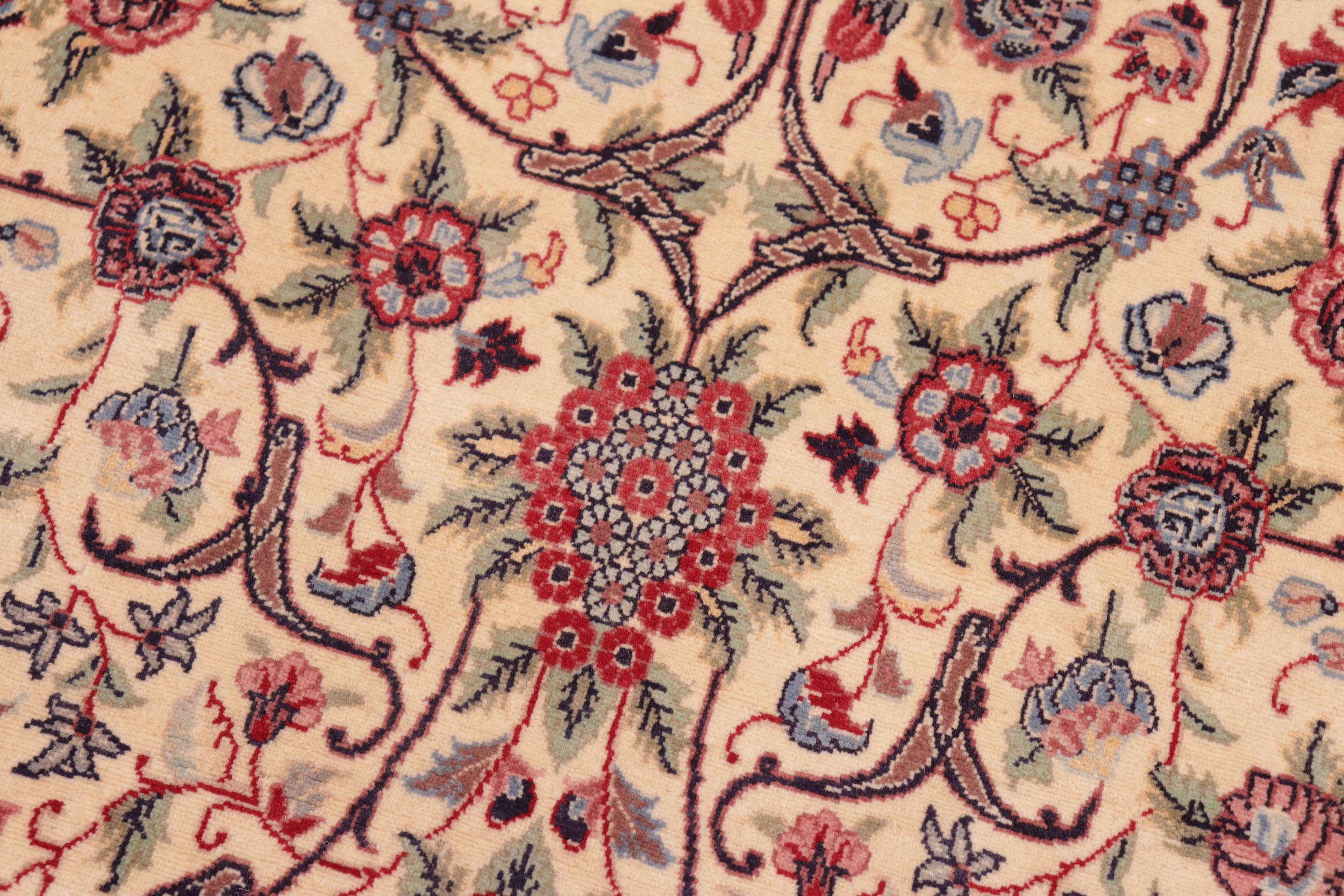 handmade Transitional Tabriz Beige Pink Hand Knotted RECTANGLE 100% WOOL area rug 8x11