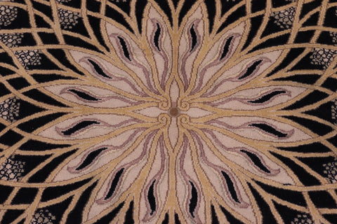 handmade Traditional New Mubashe Lt. Tan Black Hand Knotted RECTANGLE 100% WOOL area rug 9x12