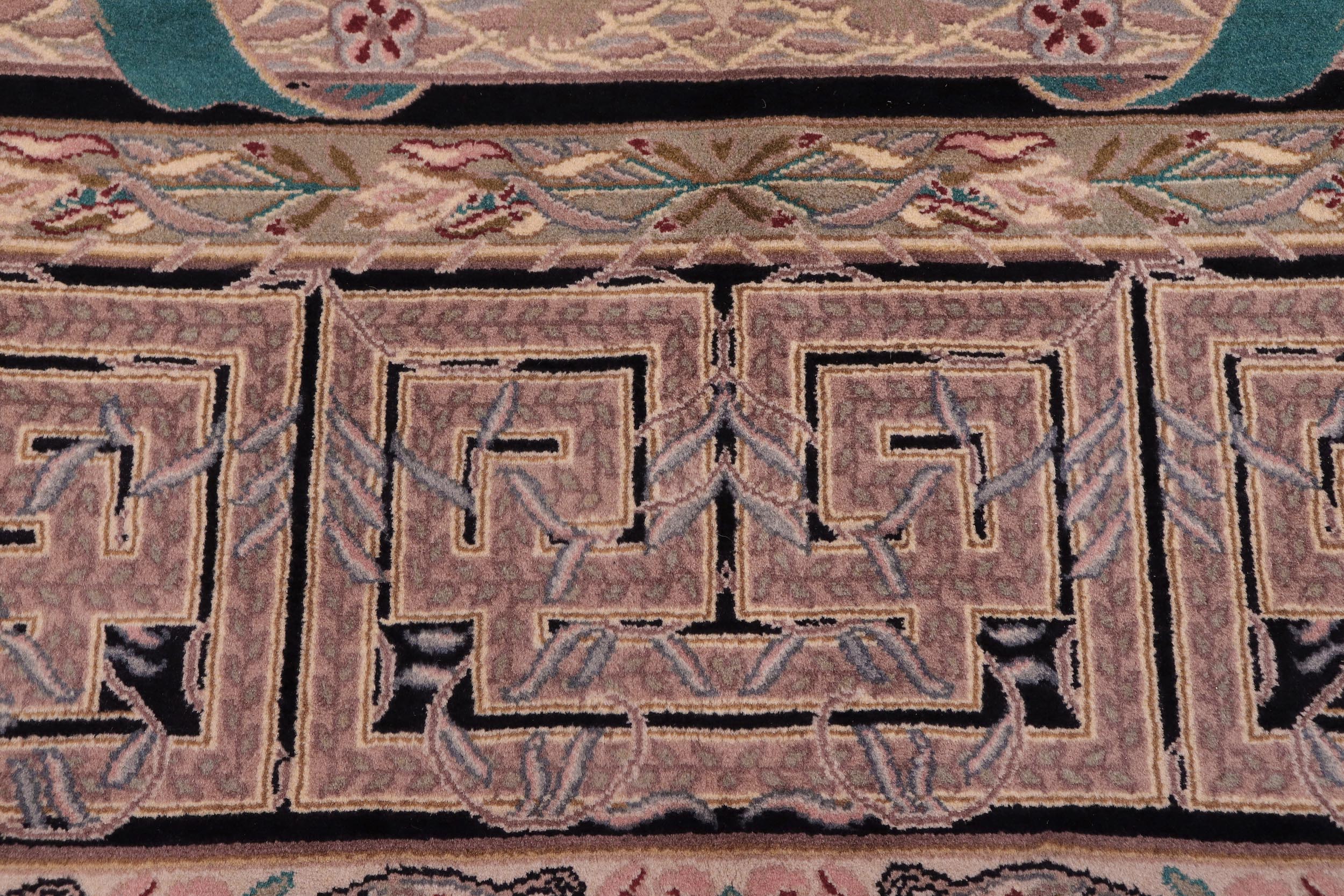 handmade Traditional New Mubashe Lt. Tan Black Hand Knotted RECTANGLE 100% WOOL area rug 9x12