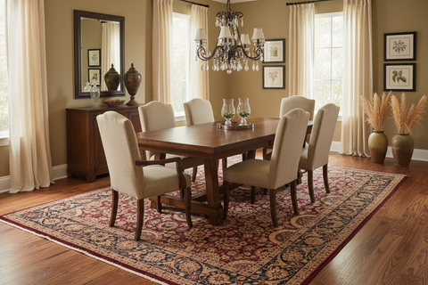 handmade Transitional Agra Tabriz Aubergine Blue Hand Knotted RECTANGLE 100% WOOL area rug 8x10