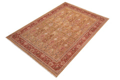 Antique Idell Green/Rust Wool Rug - 8'2'' x 9'6''