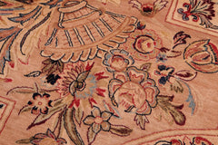 Semi-Antique Angola Evelina Tan/Blue Wool Rug - 8'2'' x 9'11''