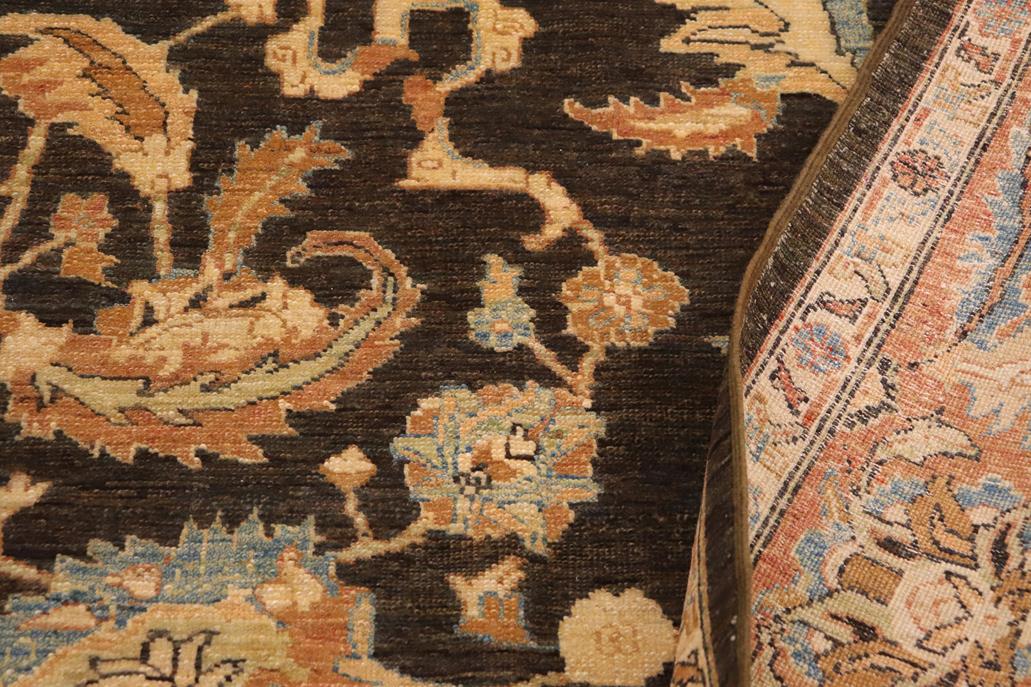 handmade Traditional Kafkaz Charcoal Brown Hand Knotted RECTANGLE 100% WOOL area rug 9 x 11