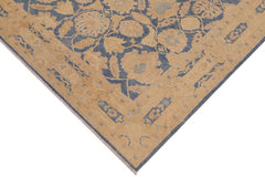 handmade Traditional Kafkaz Blue Beige Hand Knotted RECTANGLE 100% WOOL area rug 9 x 12