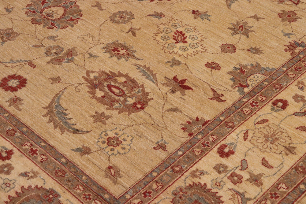 handmade Traditional Kafkaz Tan Beige Hand Knotted RECTANGLE 100% WOOL area rug 9x12