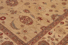 handmade Traditional Kafkaz Tan Beige Hand Knotted RECTANGLE 100% WOOL area rug 9x12