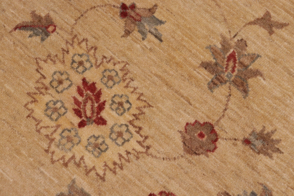 handmade Traditional Kafkaz Tan Beige Hand Knotted RECTANGLE 100% WOOL area rug 9x12
