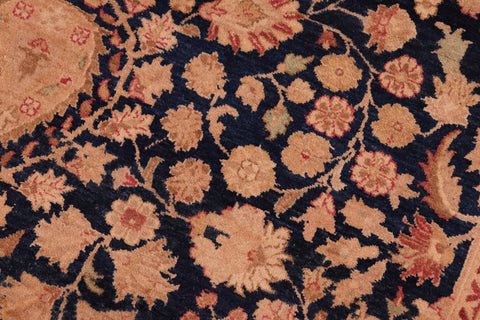 handmade Transitional Sultan Blue Tan Hand Knotted RECTANGLE 100% WOOL area rug 8x10