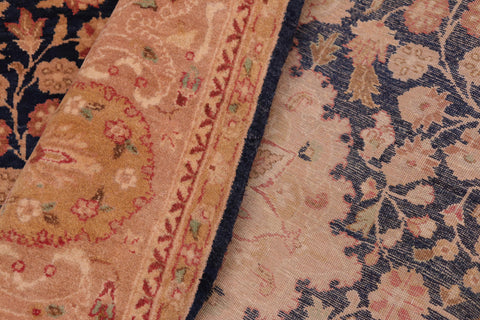 handmade Transitional Sultan Blue Tan Hand Knotted RECTANGLE 100% WOOL area rug 8x10