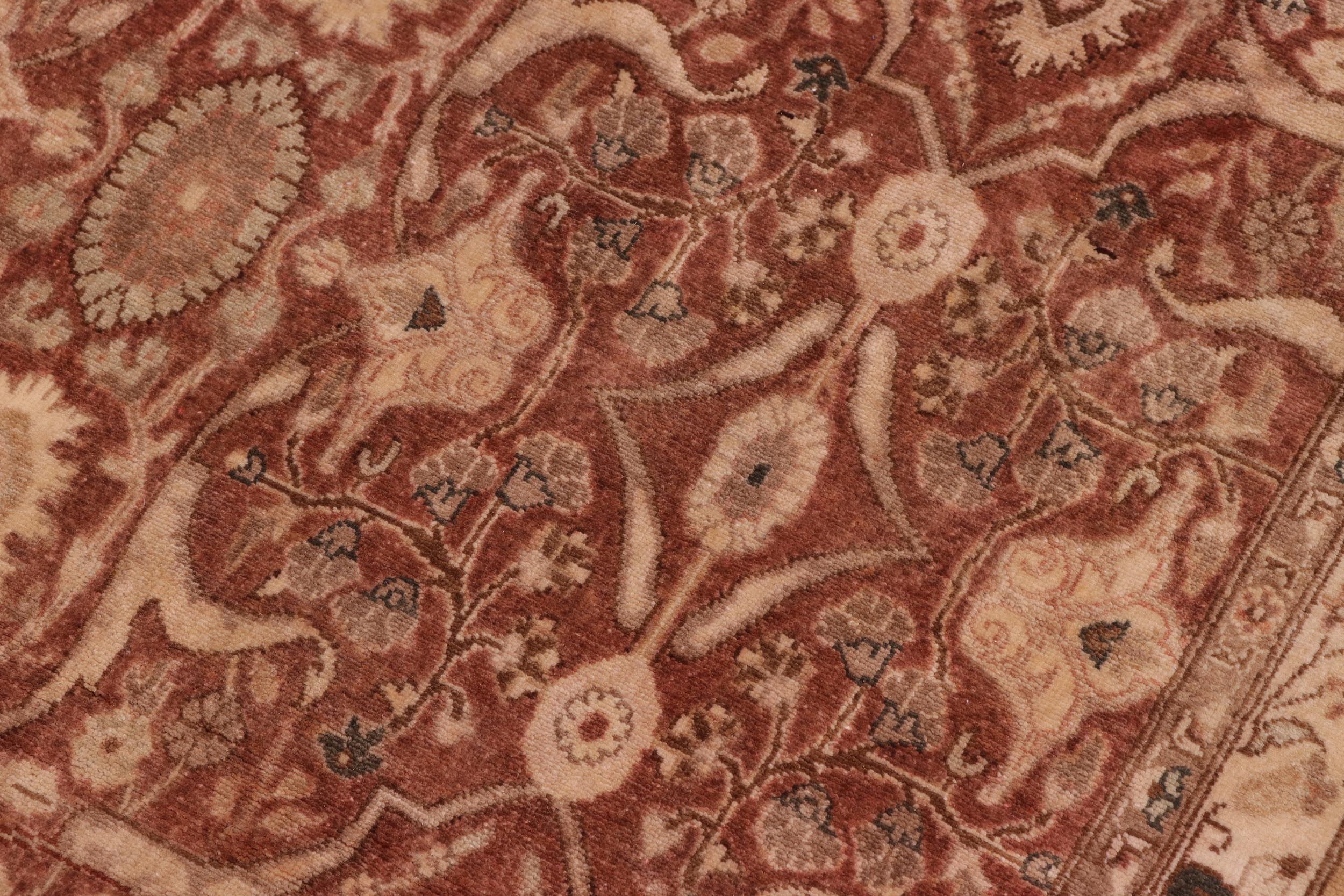 handmade Transitional Lahore Lt. Brown Gold Hand Knotted RECTANGLE 100% WOOL area rug 8' x 10'