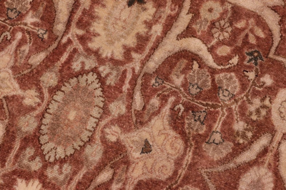 handmade Transitional Lahore Lt. Brown Gold Hand Knotted RECTANGLE 100% WOOL area rug 8' x 10'