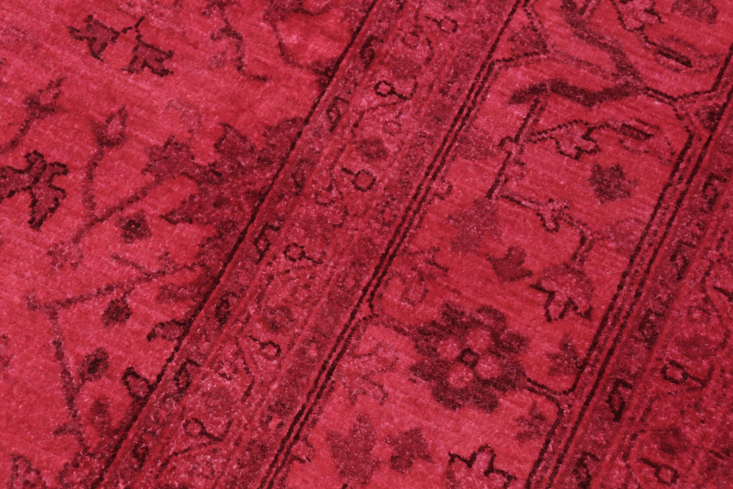handmade Over Dyed Kafkaz Hot Pink Hot Pink Hand Knotted RECTANGLE 100% WOOL area rug 8' x 10'